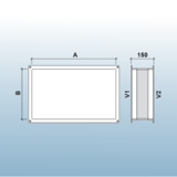 Flexmanschette eckig Länge 150 mm